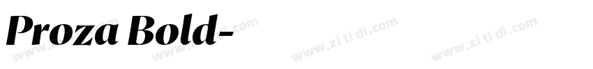 Proza Bold字体转换